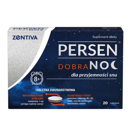 Miniaturka artykułu - Persen Dobranoc, 20 tabl. - suplement diety z melatoniną