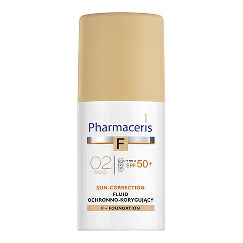 Miniaturka artykułu - Pharmaceris F SUN-CORRECTION Fluid  ochronno-korygujący 02 SAND SPF50+, 30 ml