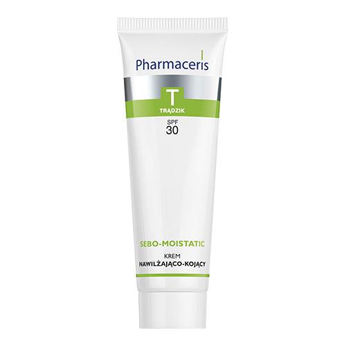 Miniaturka artykułu - Pharmaceris T SEBO-MOISTATIC Krem nawilżająco-kojący do twarzy SPF30,  50 ml