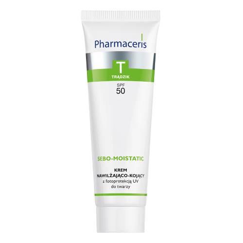 Miniaturka artykułu - PHARMACERIS T SEBO-MOISTATIC SPF 50 Krem nawilżająco-kojący, 50 ml