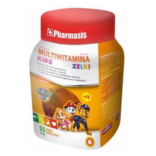 Miniaturka artykułu - Pharmasis Multiwitamina Kids Żelki Psi Patrol, 50 szt.