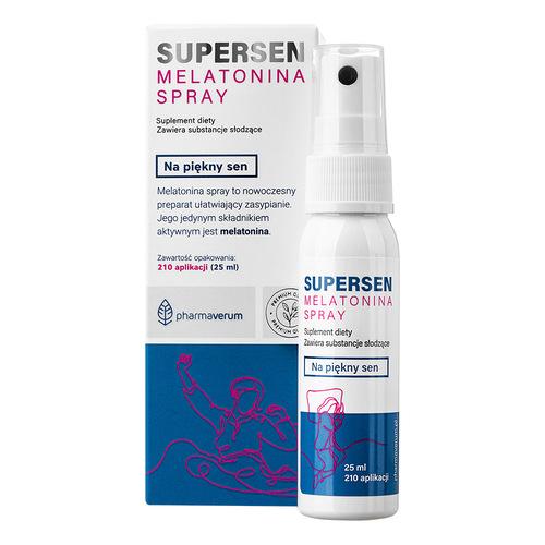 Miniaturka artykułu - Pharmaverum Supersen Melatonina spray, 25 ml