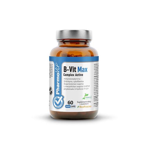 Miniaturka artykułu - PHARMOVIT B-Vit Max Complex Active, 60 vcaps
