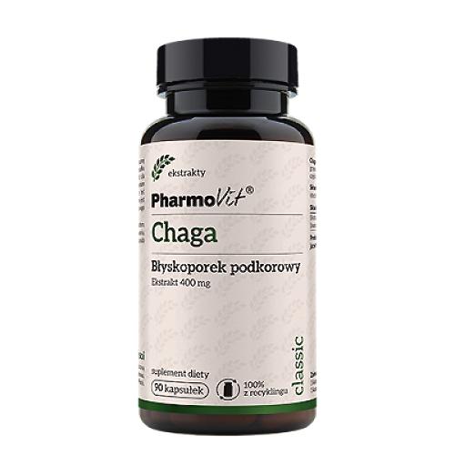 Miniaturka artykułu - PHARMOVIT Chaga ekstrakt 400mg, 90 kaps.