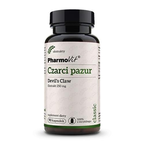 Miniaturka artykułu - PHARMOVIT Czarci pazur - ekstrakt 250mg, 90 kapsułek