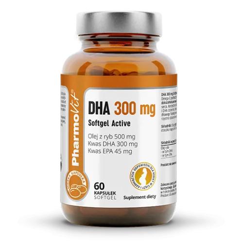 Miniaturka artykułu - Pharmovit DHA 300 mg Softgel Active, 60 kaps.