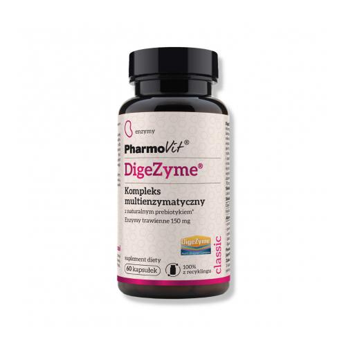 Miniaturka artykułu - PHARMOVIT DigeZyme kompleks multienzymetyczny, 60 kaps