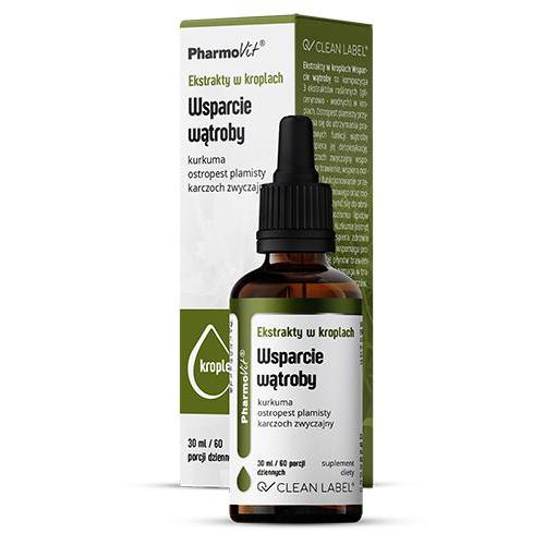 Miniaturka artykułu - PHARMOVIT Ekstrakty w kroplach Wsparcie wątroby, 30 ml