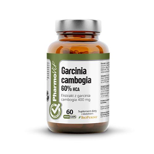 Miniaturka artykułu - PHARMOVIT Garcinia cambogia 60% HCA, 60 kaps.