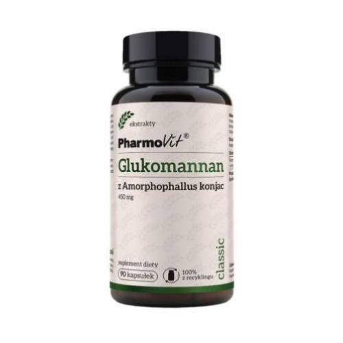 Miniaturka artykułu - PHARMOVIT Glukomannan 450mg, 90kaps.