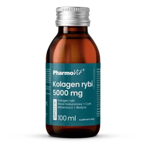 Miniaturka artykułu - PHARMOVIT Kolagen rybi 5000 mg Supples & Go, 100 ml