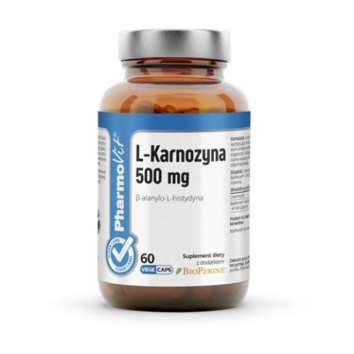 Miniaturka artykułu - PHARMOVIT L-Karnozyna 500mg, 60 kapsułek