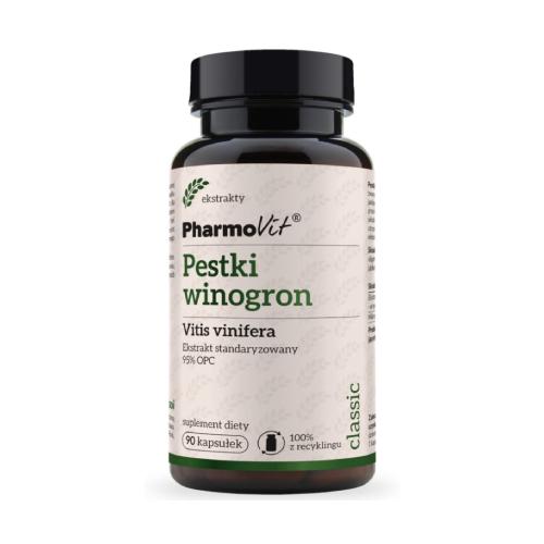 Miniaturka artykułu - Pharmovit Pestki winogron, 90 kaps.