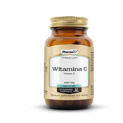Miniaturka artykułu - PHARMOVIT PREMIUM Witamina C 1000mg, 60 kapsułek