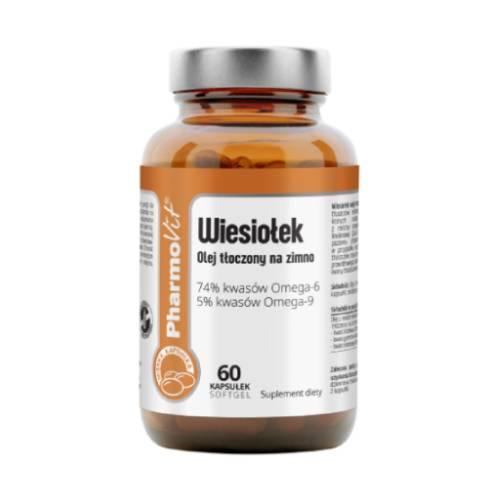 Miniaturka artykułu - PHARMOVIT Wiesiołek olej tłoczony na zimno, 60 kapsułek