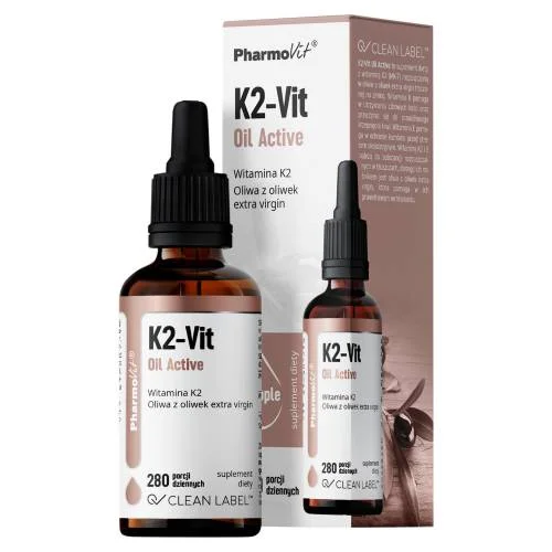 Miniaturka artykułu - PHARMOVIT Witamina K2-Vit Oil Active, 30 ml