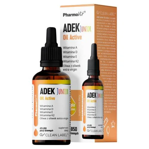 Miniaturka artykułu - PHARMOVIT Witaminy ADEK Junior Oil Active, 30 ml