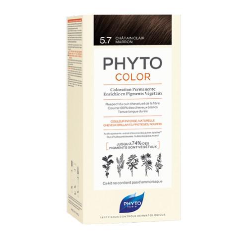 Miniaturka artykułu - PHYTO PHYTOCOLOR Farba do włos&oacute;w 5.7 Jasny kasztanowy brąz