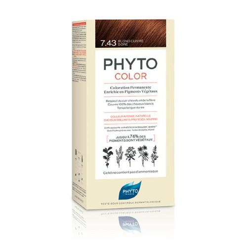 Miniaturka artykułu - PHYTO PHYTOCOLOR Farba do włos&oacute;w 7.43 Miedziany blond
