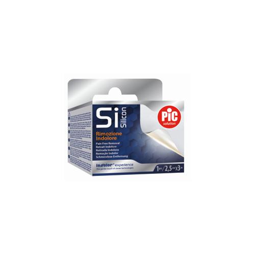 Miniaturka artykułu - PIC SiSilicon plaster silikonowy 2,5cmx3m na rolce z wł&oacute;kniny z technologią silikonową 
