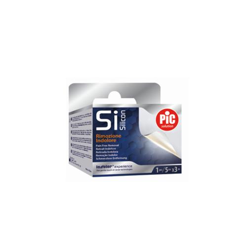 Miniaturka artykułu - PIC SiSilicon plaster silikonowy 5cmx3m na rolce z wł&oacute;kniny z technologią silikonową 