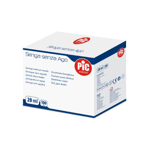 Miniaturka artykułu - PIC Strzykawka 20 ml Luer, 100 szt. USZKODZONE OPAKOWANE / BRAK 6SZTUK