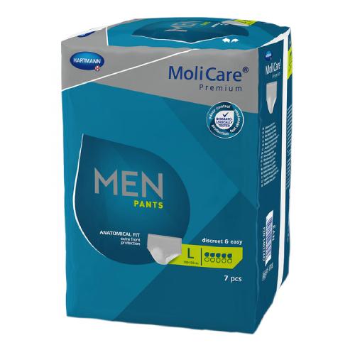 Miniaturka artykułu - Pieluchomajtki MOLICARE Premium Men 5 rozmiar L, 7szt.