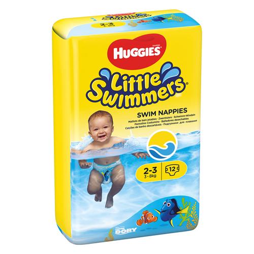 Miniaturka artykułu - Pieluchy do pływania HUGGIES Little Swimmers 2-3lata 3-8kg, 12szt.