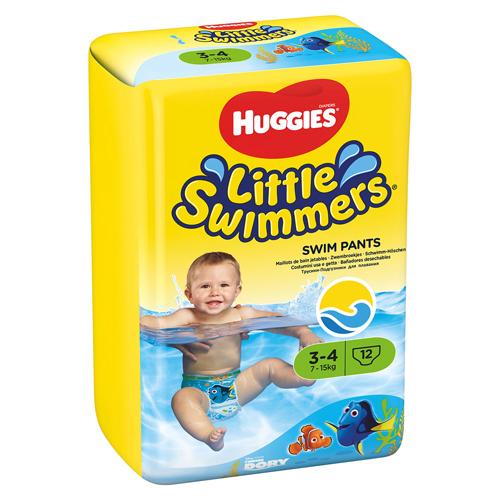 Miniaturka artykułu - Pieluchy do pływania HUGGIES Little Swimmers 3-4  7kg-15kg - 12 sztuk