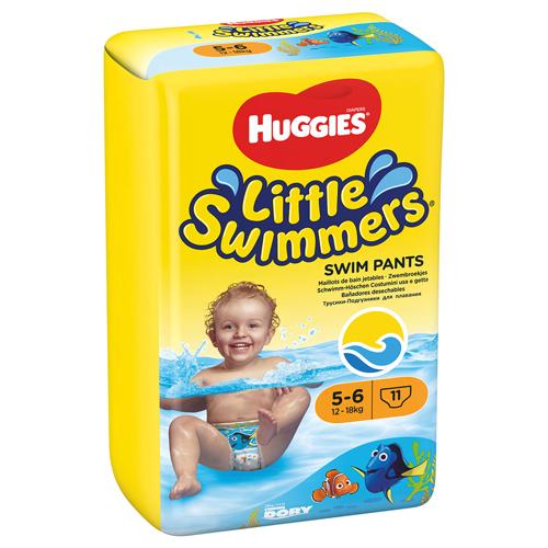 Miniaturka artykułu - Pieluchy do pływania HUGGIES SWIMMERS 5-6 (12-18kg) - 11 sztuk