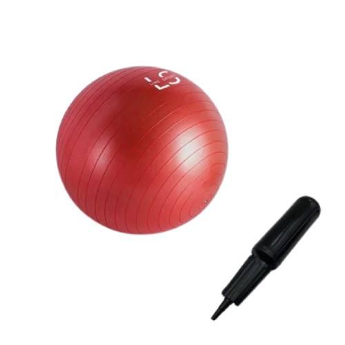 Miniaturka artykułu - Line Sport Piłka gimnastyczna do ćwiczeń z pompką 55 cm czerwona