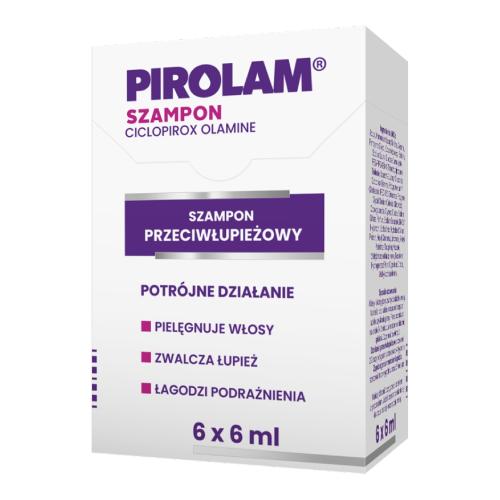 Miniaturka artykułu - PIROLAM Szampon przeciwłupieżowy - 6 saszetek x 6 ml