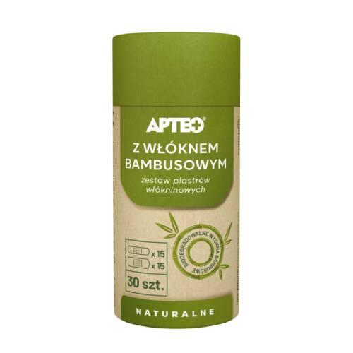 Miniaturka artykułu - APTEO Zestaw plastr&oacute;w tkaninowych z wł&oacute;knem bambusowym, 30 sztuk