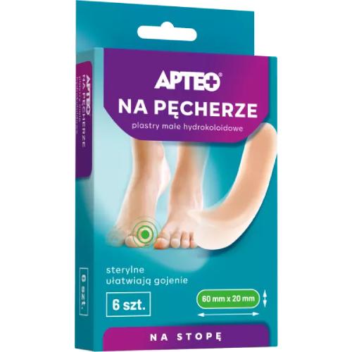 Miniaturka artykułu - APTEO Na pęcherze Plastry małe hydrokoloidowe, 6szt.