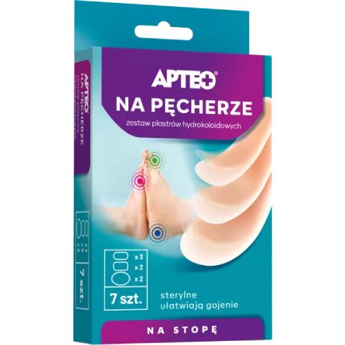 Miniaturka artykułu - APTEO Na pęcherze Zestaw plastr&oacute;w hydrokoloidowych, 7szt.