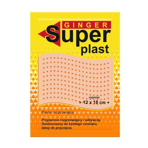 Miniaturka artykułu - Ginger Super Plast Plaster rozgrzewający 12 x 18 cm, 1 szt.