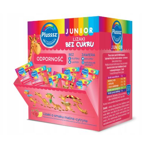 Miniaturka artykułu - Plusssz Junior Lizak bez cukru Odporność, 50szt.