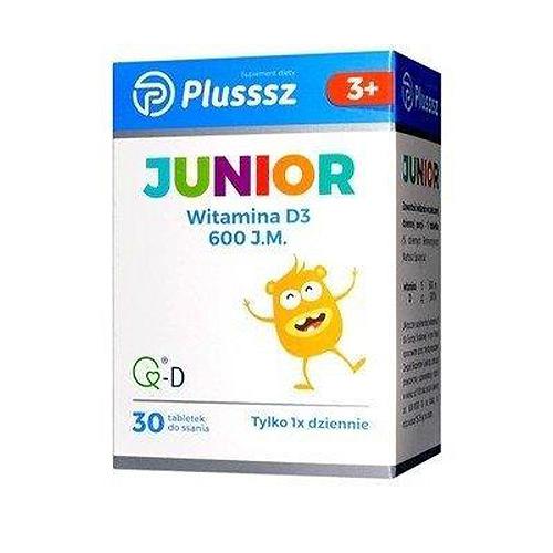 Miniaturka artykułu - Plusssz Junior D3 600 j.m. - 30 tabletek do ssania (29030)