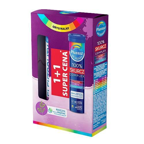 Miniaturka artykułu - Plusssz Zestaw Elektrolity Senior 100% complex 24 tabl. musujących + Elektrolity 100% skurcz complex 20 tabl. musujących 