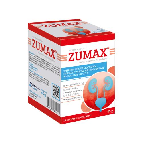 Miniaturka artykułu - Zumax proszek do sporządzania roztworu, 15 sasz. - suplement diety zawierający d-mannozę