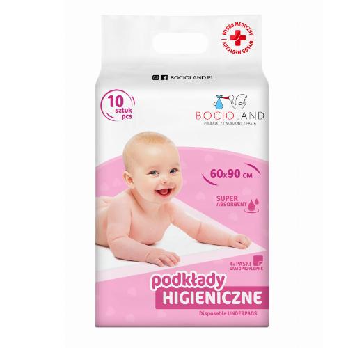 Miniaturka artykułu - BOCIOLAND Podkład do przewijania 90cm x 60cm, 10 szt.