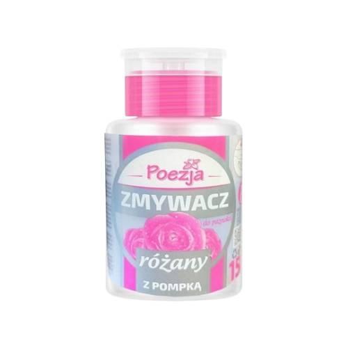 Miniaturka artykułu - Poezja Zmywacz do paznokci r&oacute;żany z pompką, 150ml