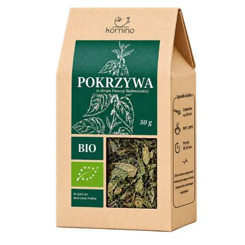 Miniaturka artykułu - Kornino Pokrzywa ekologiczna, 30 g