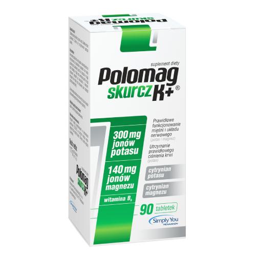Miniaturka artykułu - Polomag Skurcz K+, 90 tabl. - suplement diety z magnezem