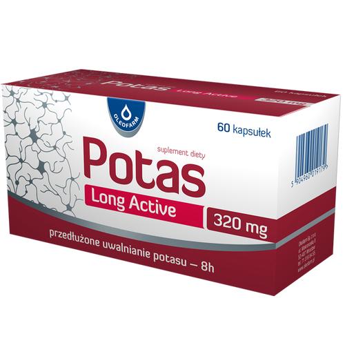Miniaturka artykułu - Potas Long Active OleoFarm, 60 kapsułek