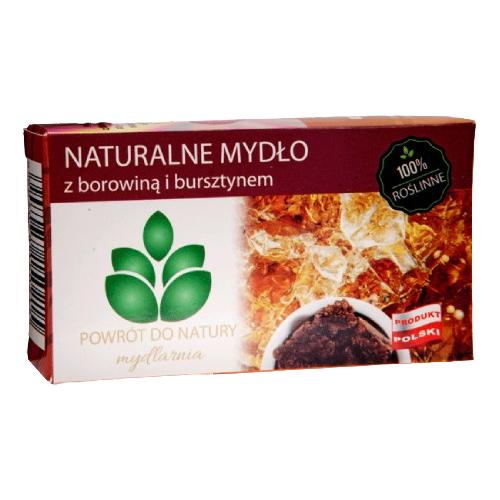 Miniaturka artykułu - Powr&oacute;t Do Natury Naturalne mydło z borowiną i bursztynem, 100 g