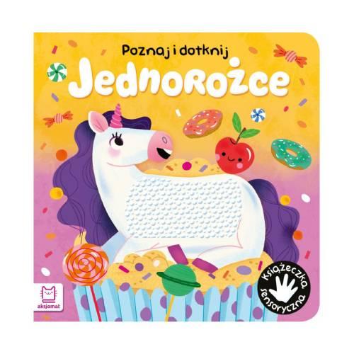 Miniaturka artykułu - AKSJOMAT Poznaj i dotknij. Jednorożce. Książeczka sensoryczna.