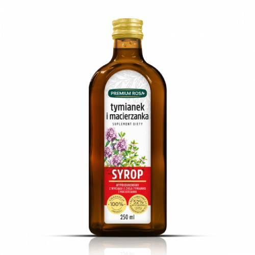 Miniaturka artykułu - PREMIUM ROSA Syrop z tymianku i macierzanki, 250 ml