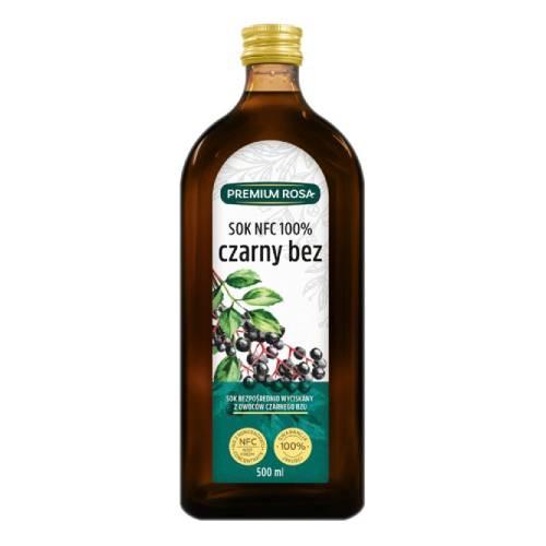 Miniaturka artykułu - PREMUM ROSA Sok z czarnego bzu 100%, 500ml 