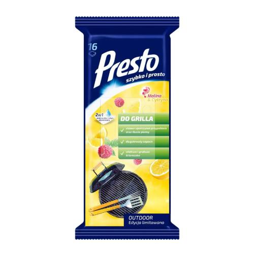 Miniaturka artykułu - PRESTO Ściereczki czyszczące do grilla, 16szt.